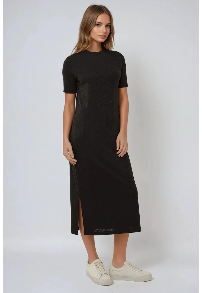 Rochie Midi - Negru - bumbac