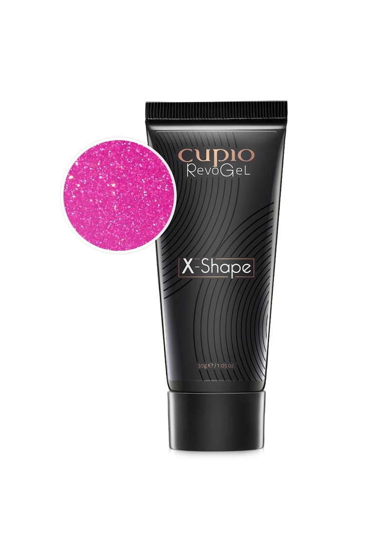 Gel UV RevoGel X-Shape - 30g - culoare Rose - densitate ridicata - aplicare usoara