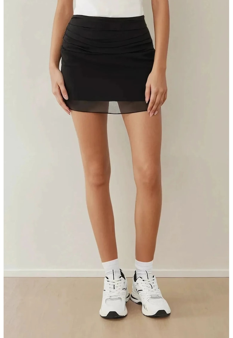 Fusta mini dama - bumbac - negru