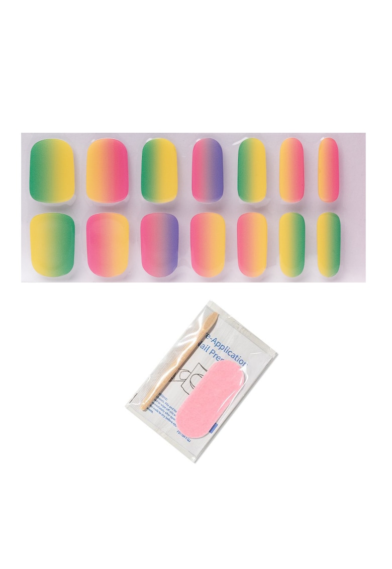 Abtibilduri gel pentru unghii - set 14 bucati - multicolor