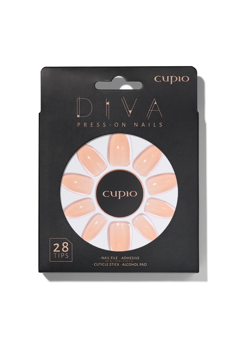 Set unghii false Diva - 28 tipsuri - culoare Nude