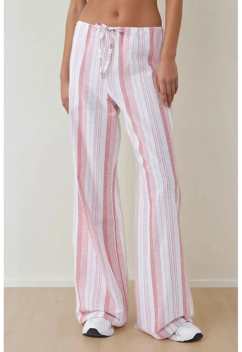 Pantaloni largi cu dungi - croiala lejera