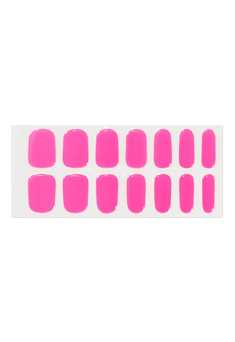 Sticker pentru unghii din gel fucsia - set de 14 bucati