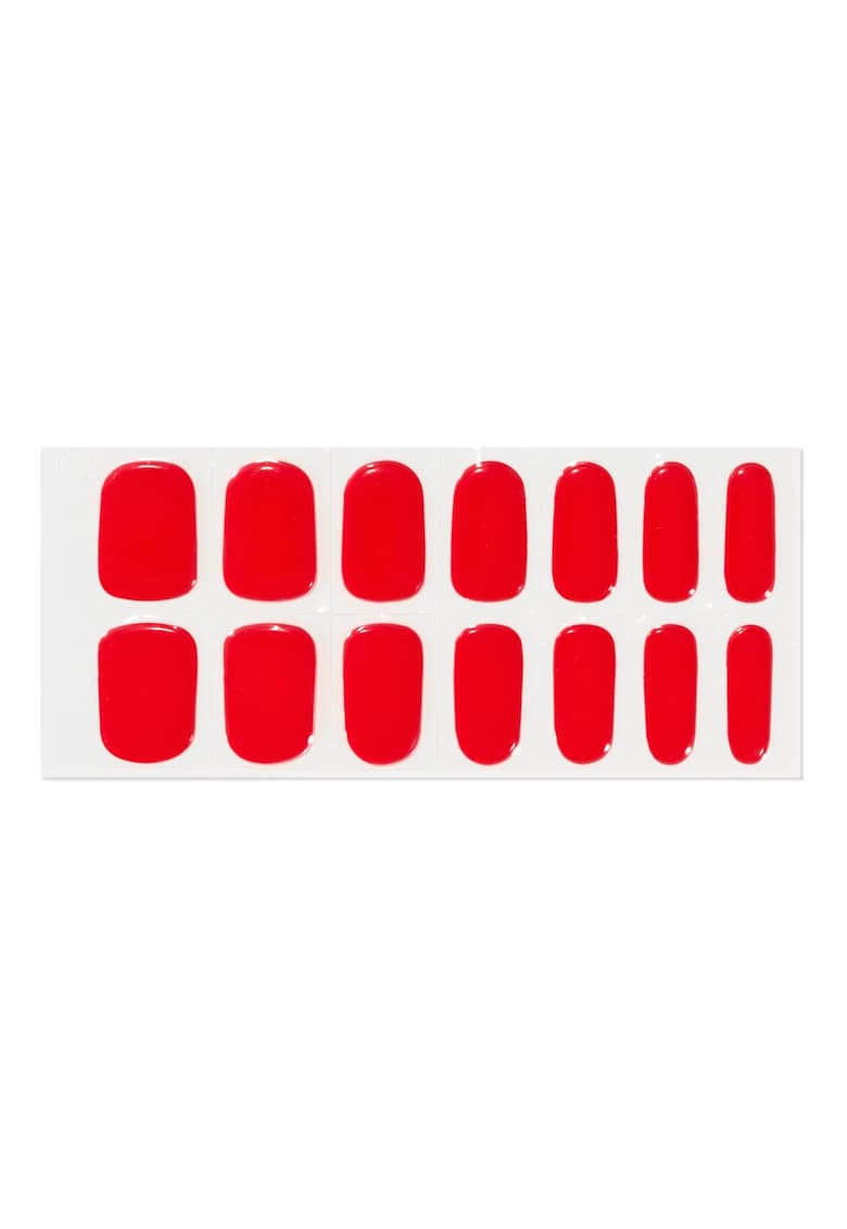 Sticker pentru unghii din gel rosu - set 14 bucati