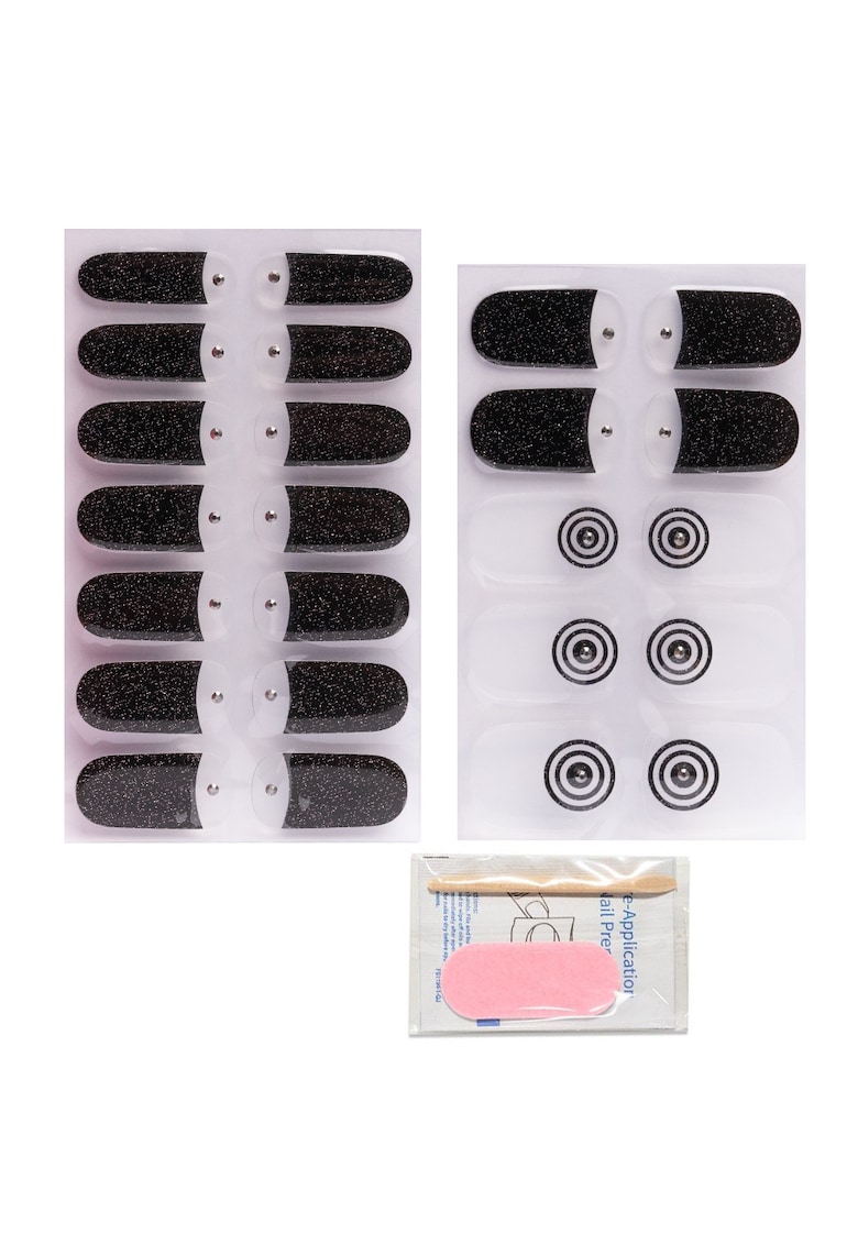 Sticker pentru unghii din gel set 24 bucati - negru