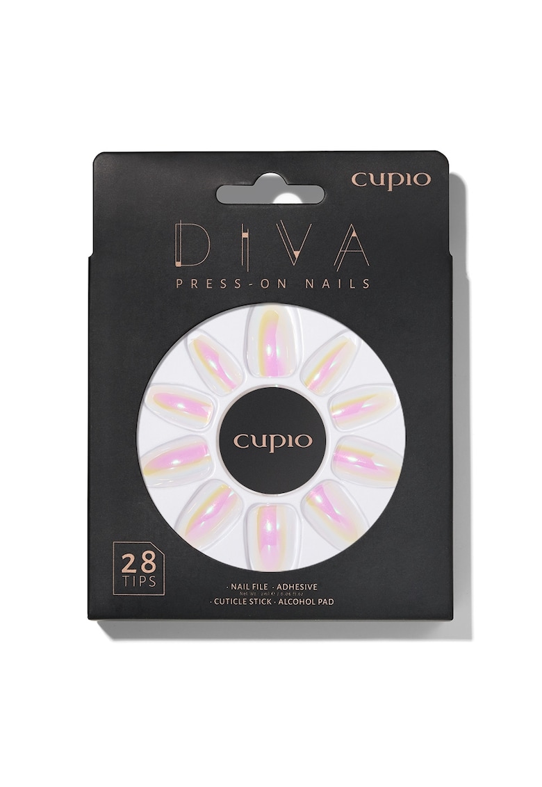 Set unghii false Diva - 28 accesorii - holografic