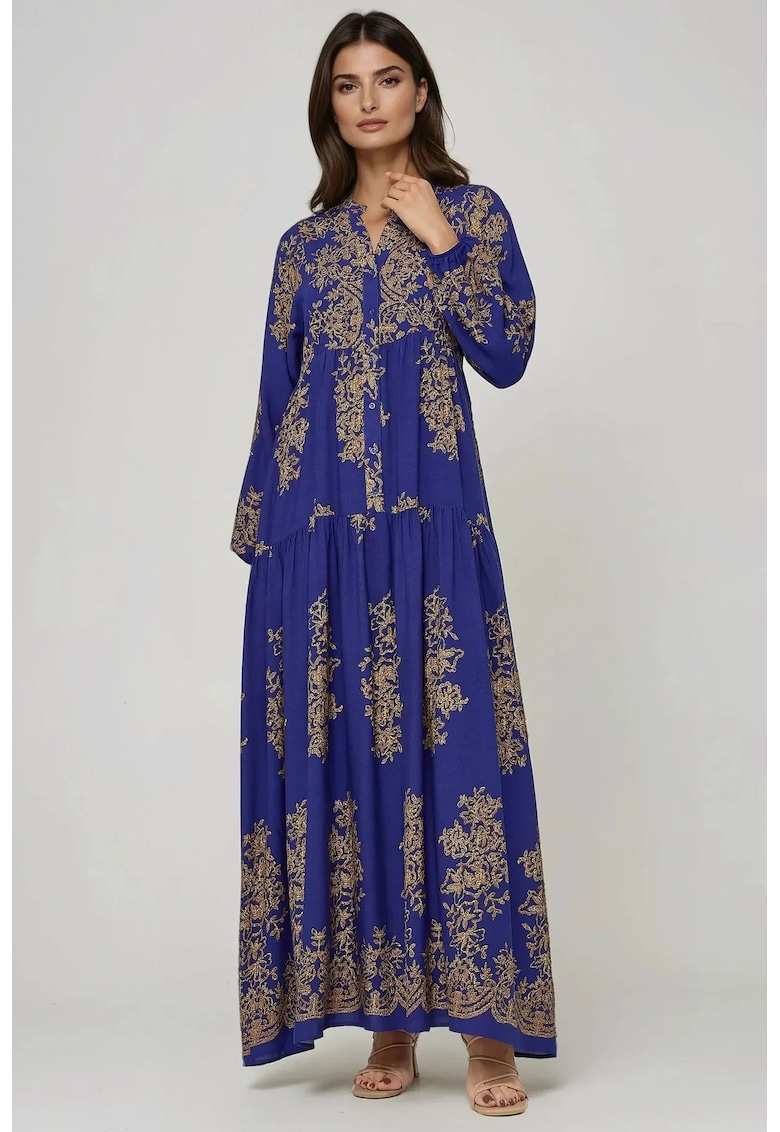 Rochie maxi - albastru - material subtire