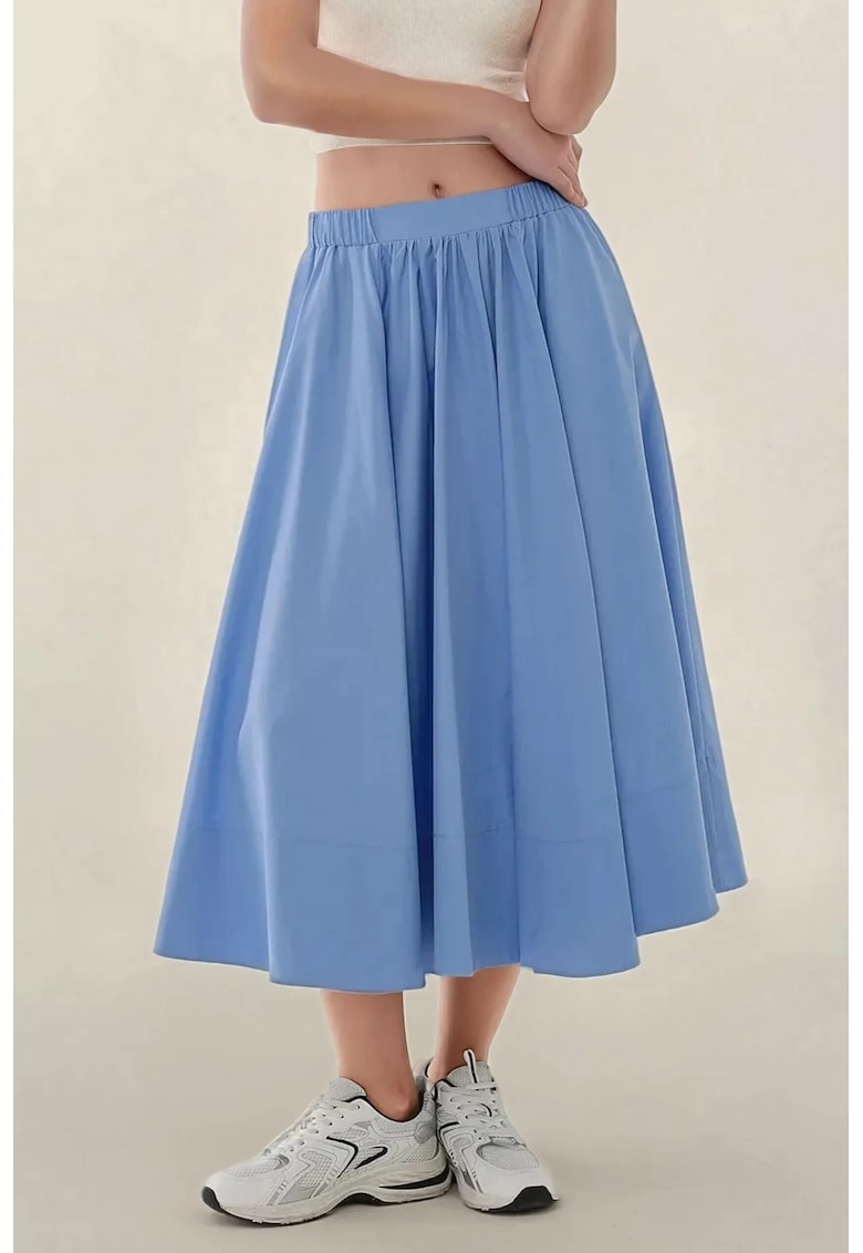 Fusta maxi dama textil - albastru