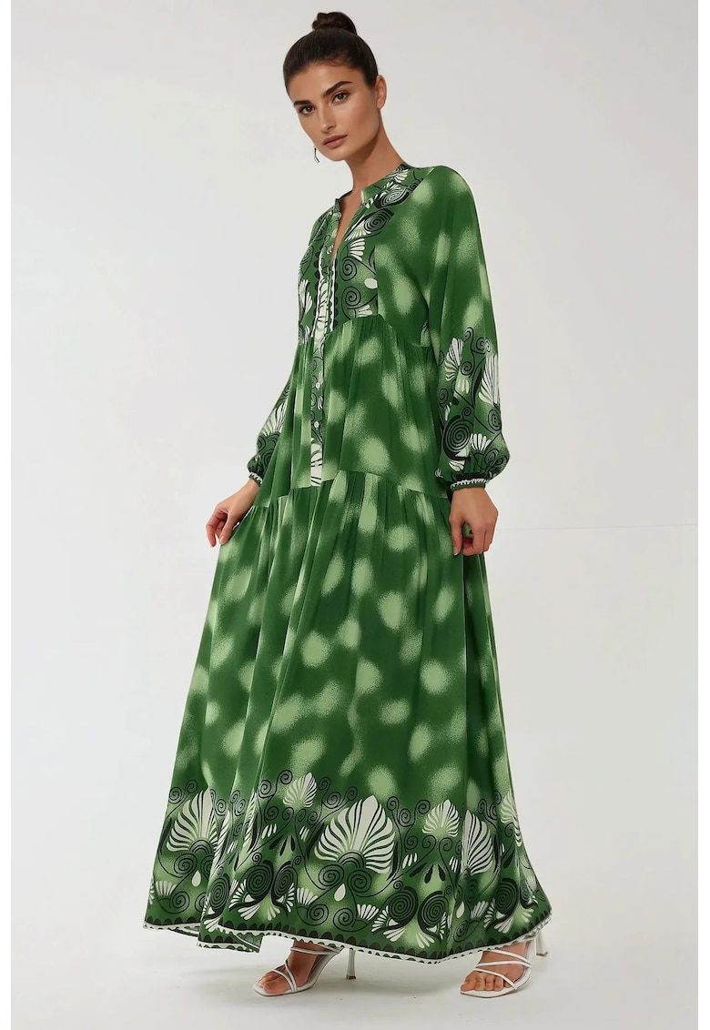 Rochie maxi - verde - viscoza
