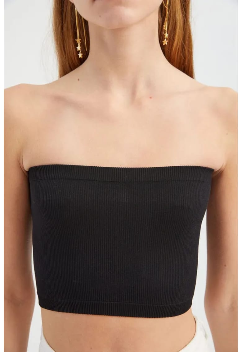 Top scurt negru - Negru
