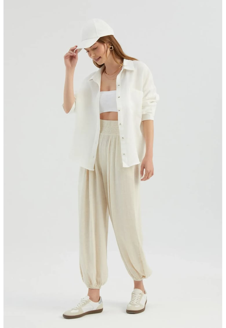 Camasa lejera cu buzunar dama - textil - alb