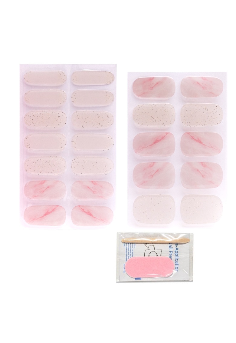 Abtibilduri unghii gel set 24 bucati - roz