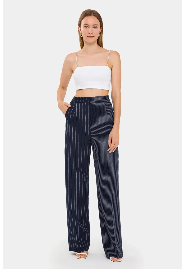 Pantaloni dama cu dungi