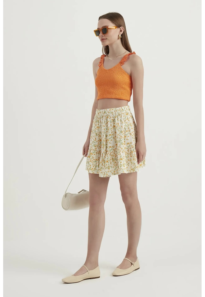 Fusta mini dama textil - model floral - multicolor