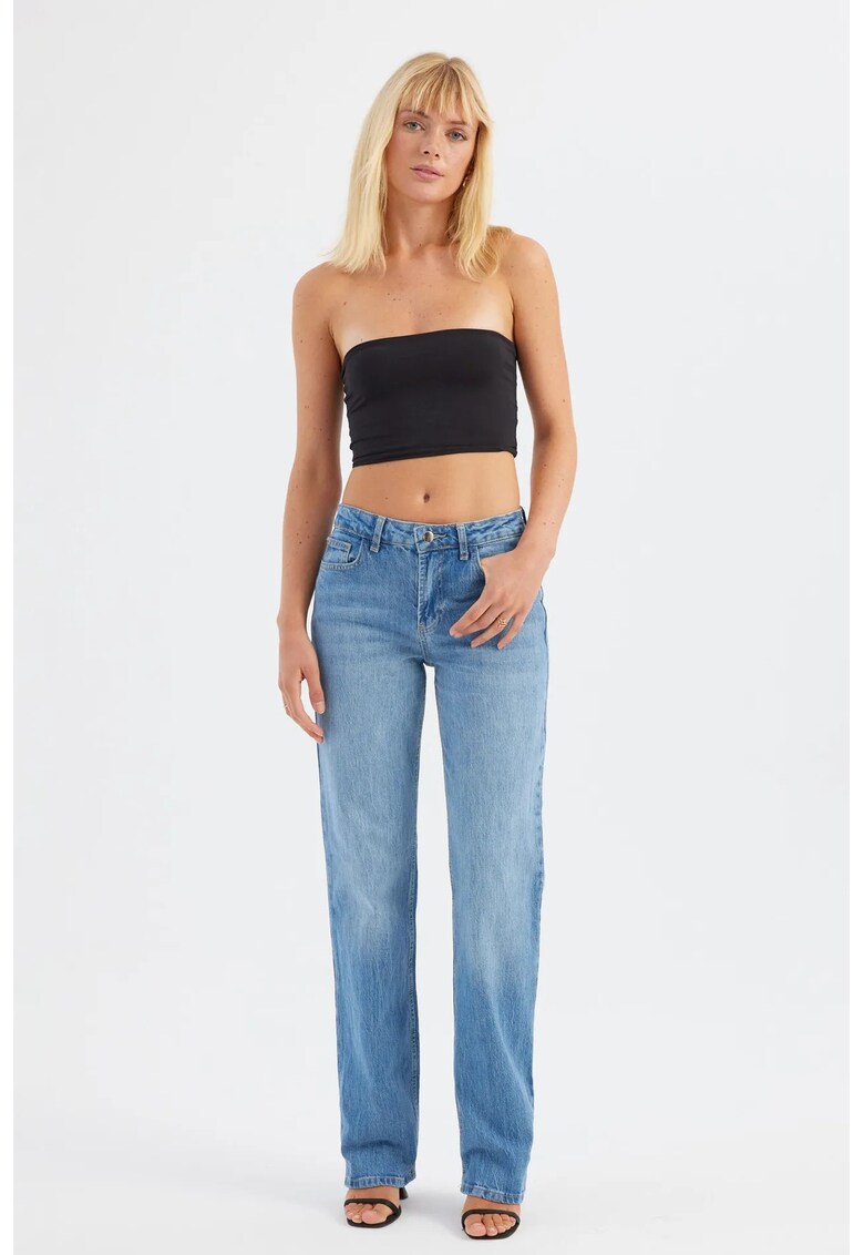 Blugi dama - croiala dreapta - denim - albastru