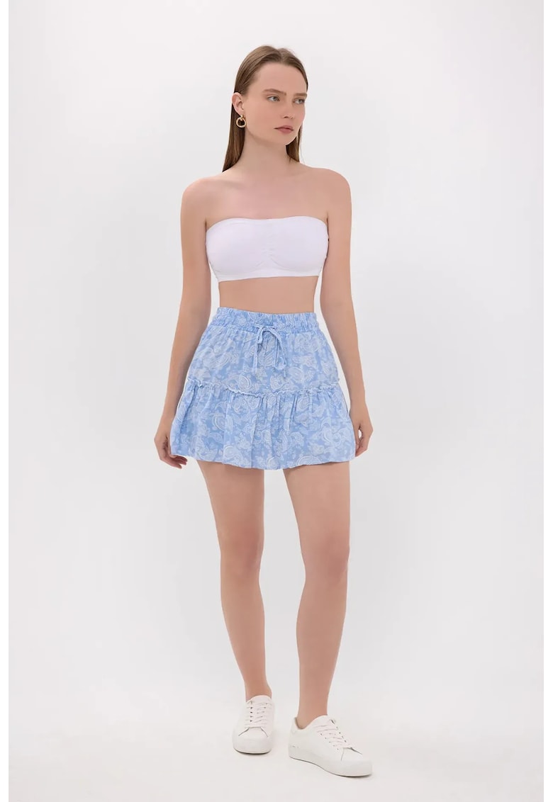 Fusta mini dama viscoza - albastru