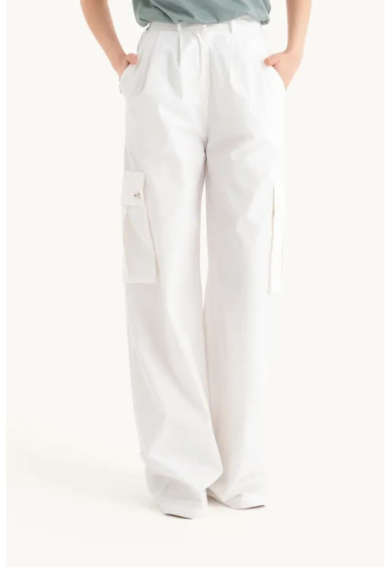Pantaloni cargo cu pliseuri