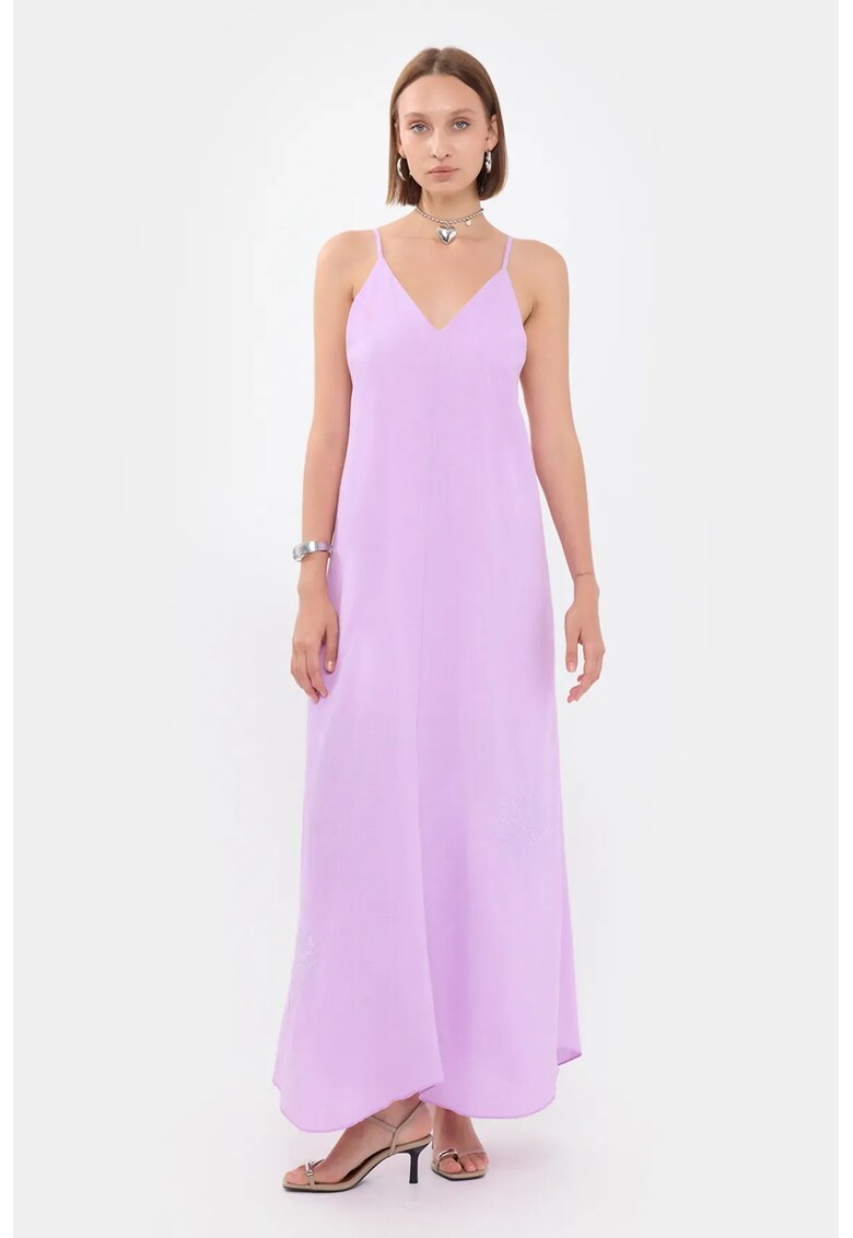 Rochie decolteu în V - Violet