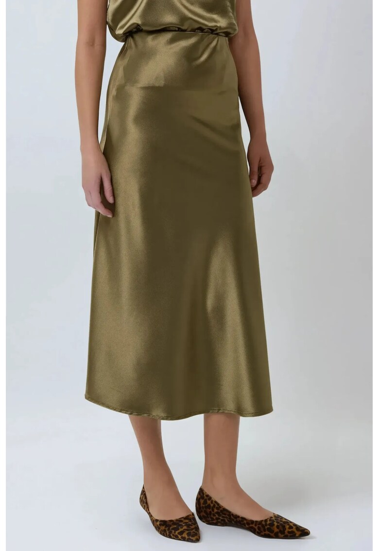 Fusta midi din satin 00