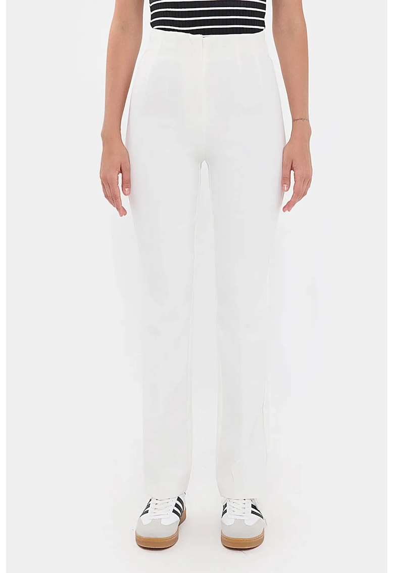 Pantaloni dama - plisati - talie inalta