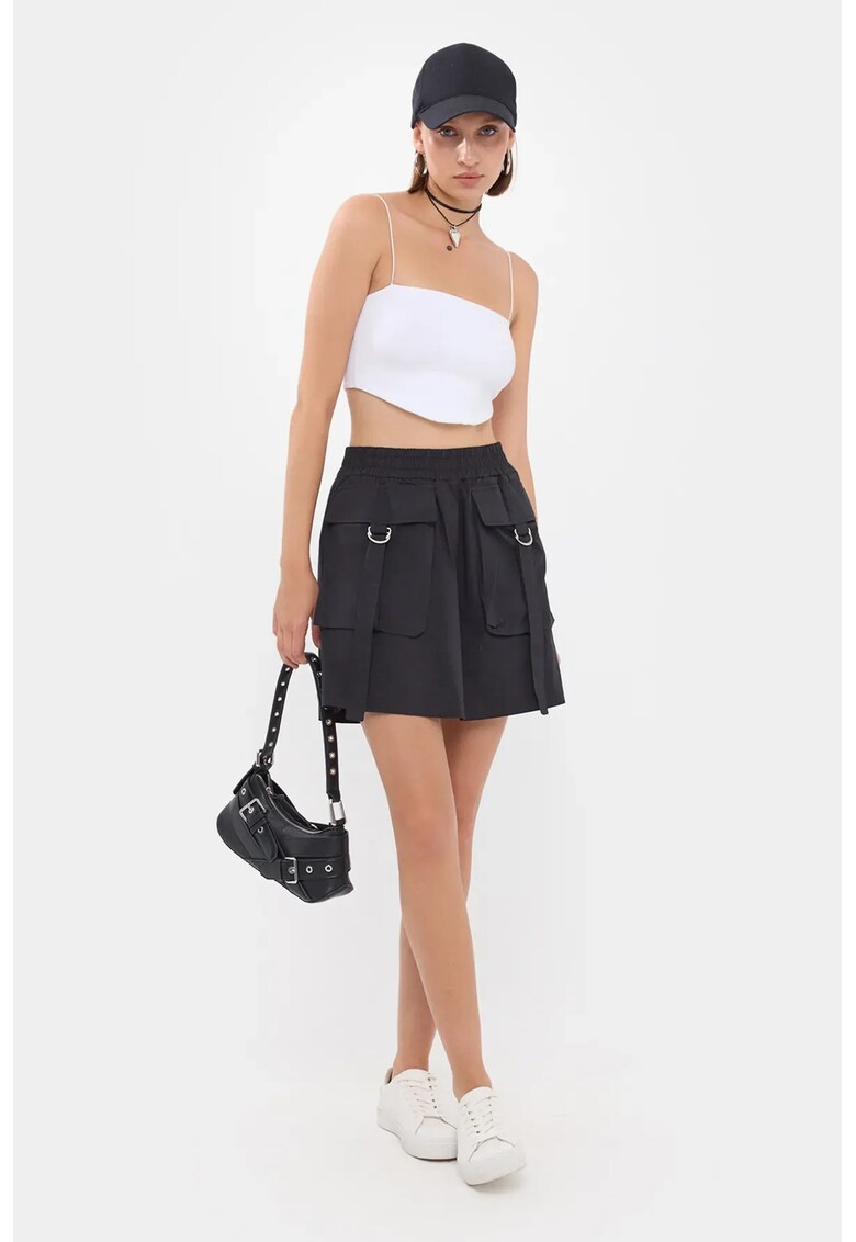 Fusta mini sport dama bumbac - negru