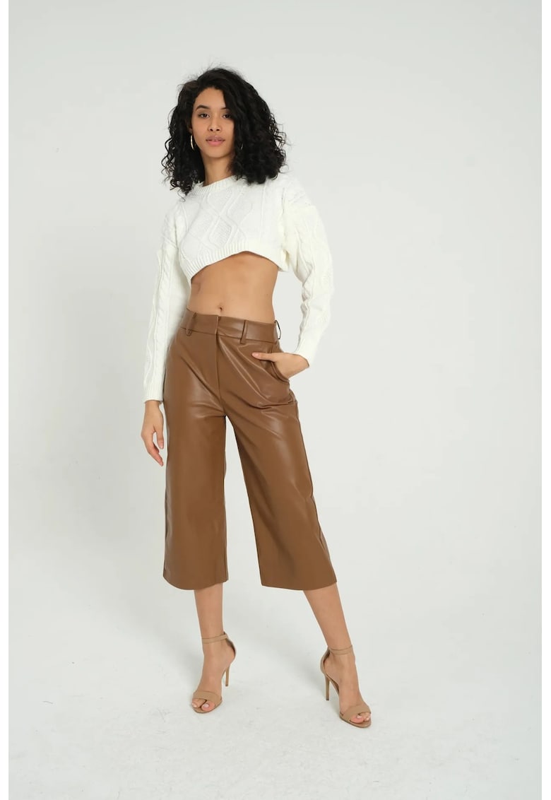 HiCCUP Pantaloni scurti - piele ecologica - talie inalta