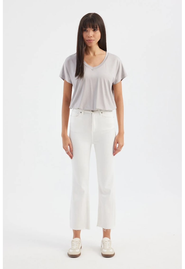 Tricou dama alb - jerseu - Alb