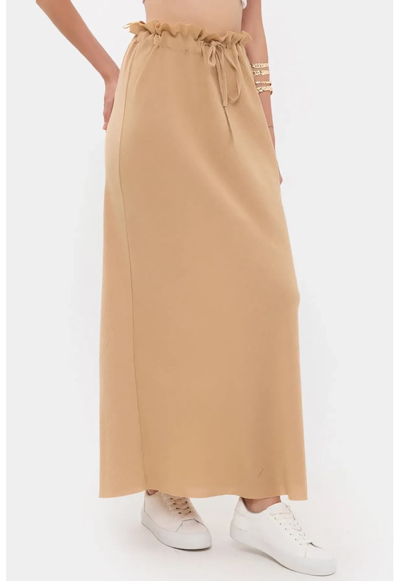 Fusta maxi dama bumbac - maro