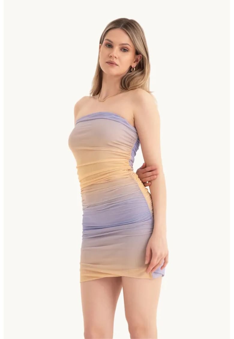 Rochie mini cu aspect tie-dye