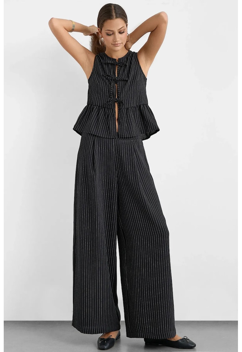 Pantaloni largi pentru dama - Negru