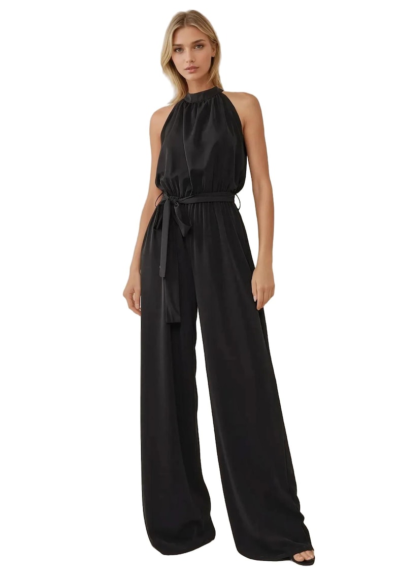 Salopeta dama - Negru - Bumbac