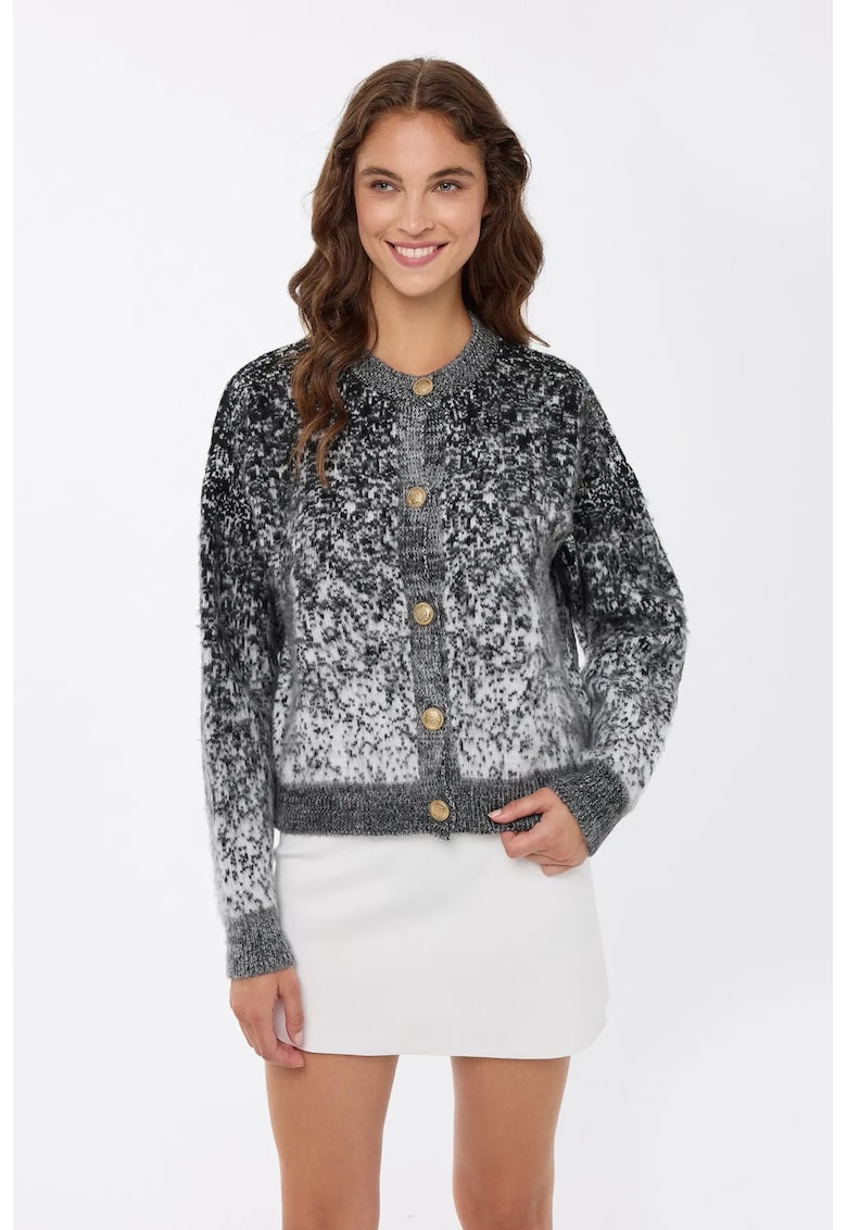 HiCCUP Cardigan tricotat cu nasturi - material acrilic - Negru -