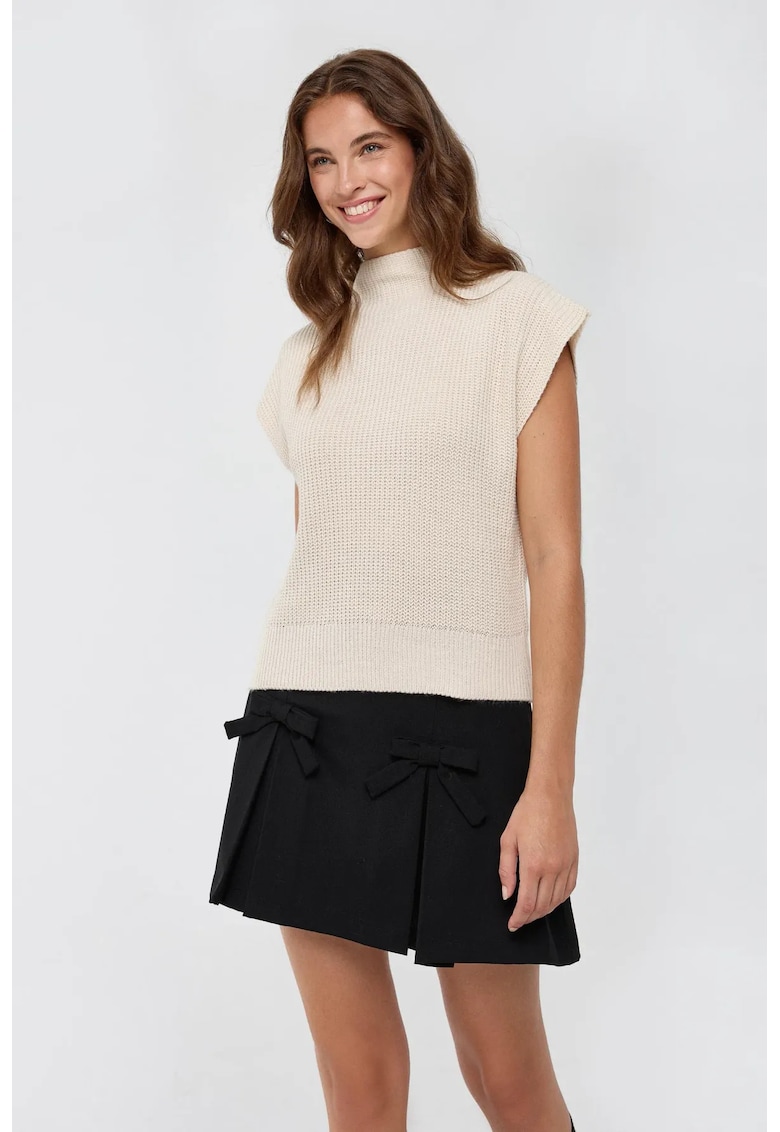 Pulover uni cu maneci kimono