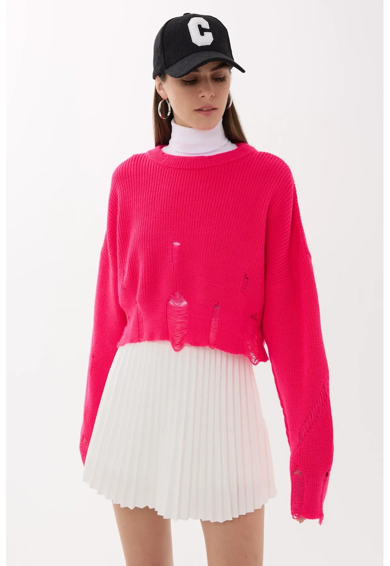 Pulover dama - pulover - roz - tricot