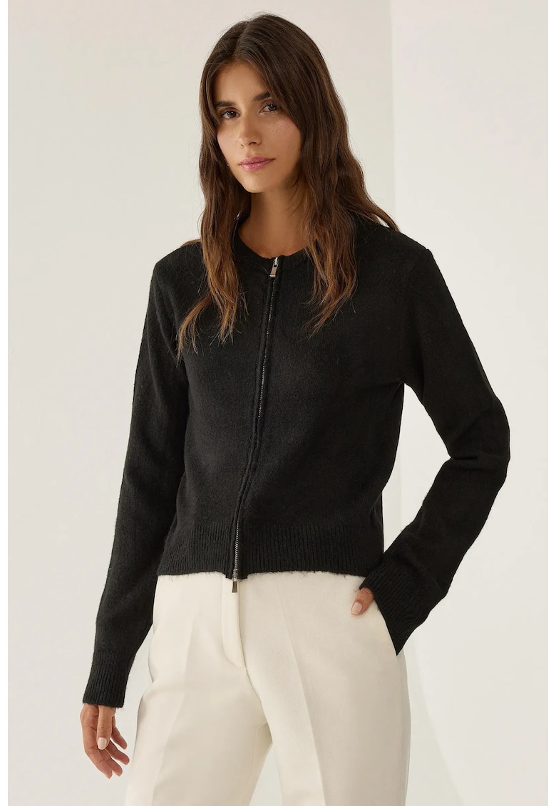 Cardigan cu fermoar