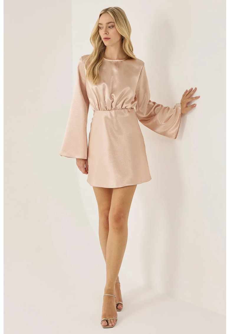 Rochie mini - satin - bej