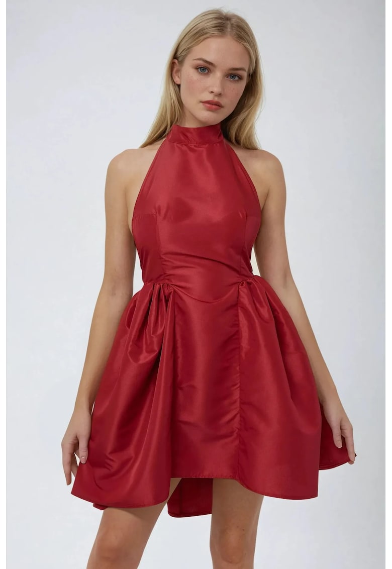 HiCCUP Rochie mini evazata cu decolteu halter