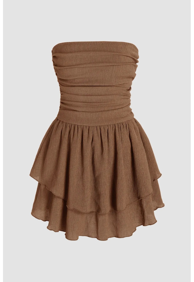 Rochie mini - texturata -volane