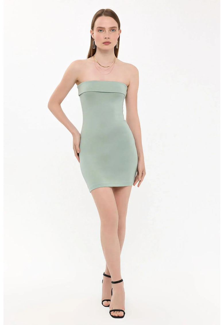 Rochie mini - mulata - fara bretele - verde