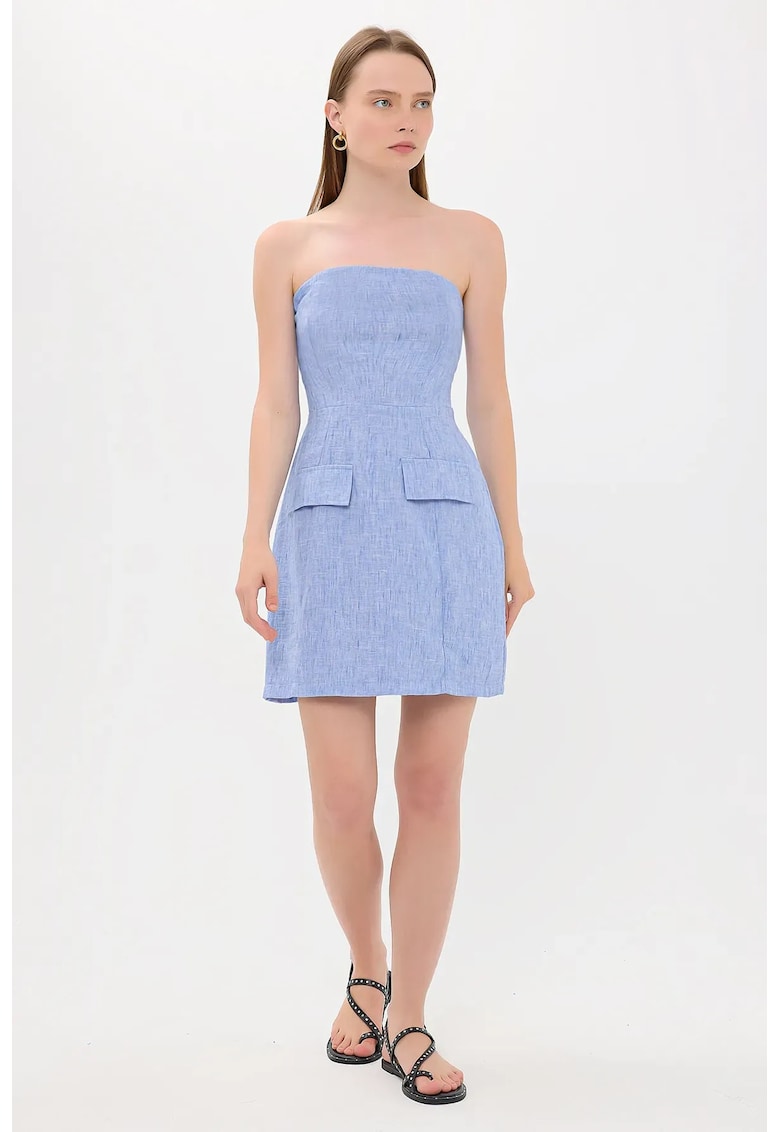 Rochie mini - fara bretele - bumbac