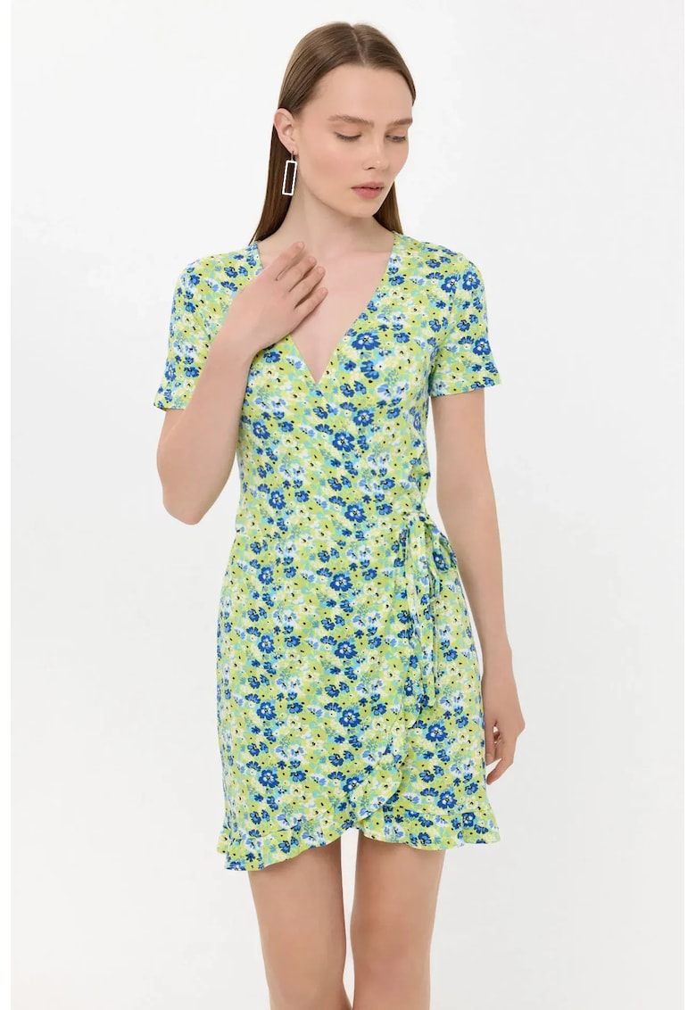 Rochie mini - Imprimeu floral - Multicolor - Poliester/Elastan