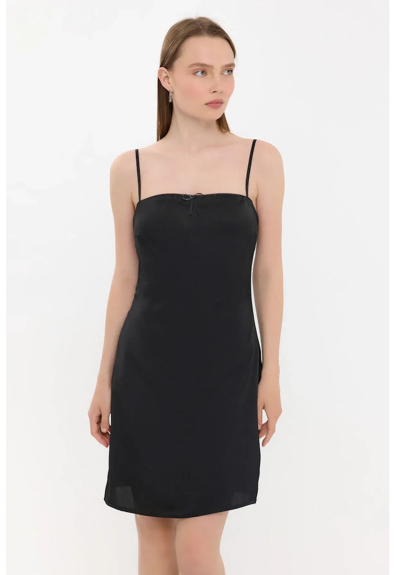 Rochie - Negru - Poliester - Mini