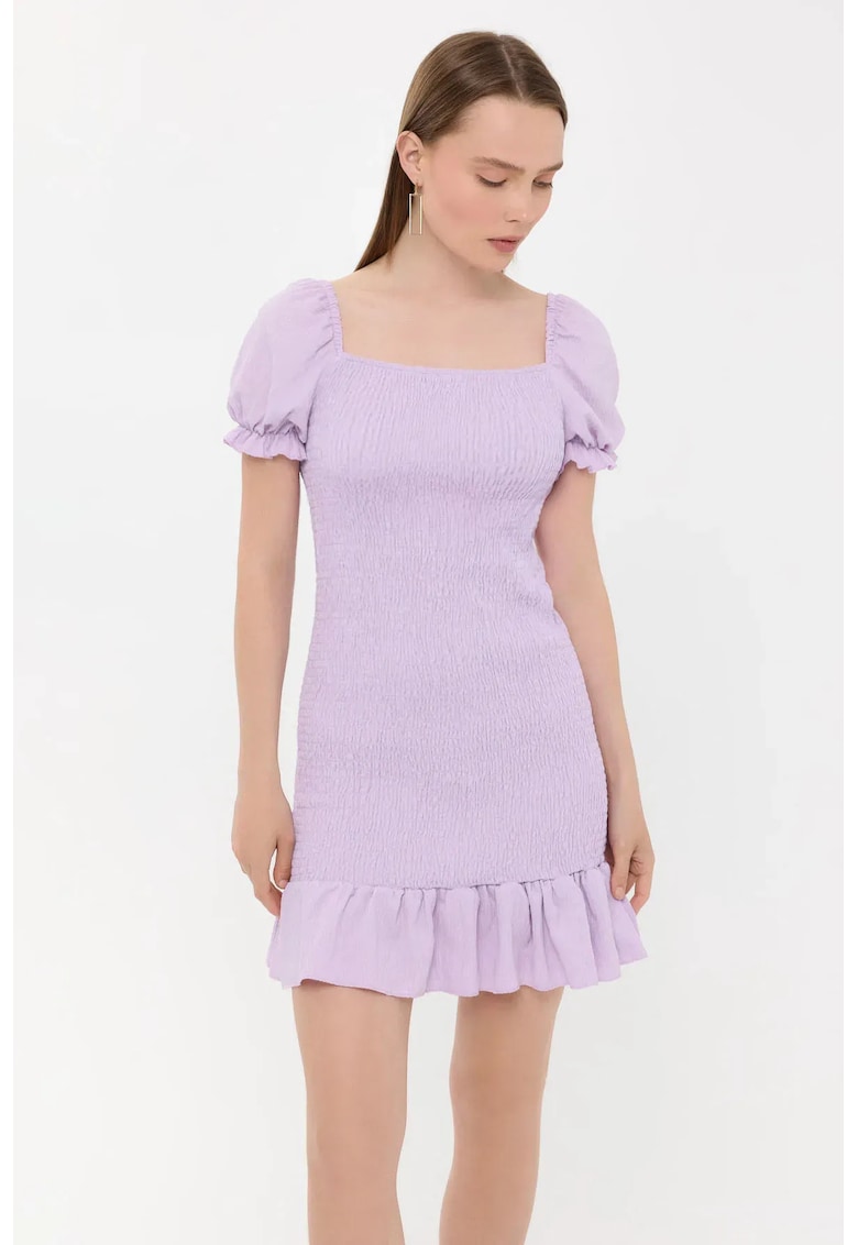 Rochie mini - Violet - Poliester/Elastan - Violet
