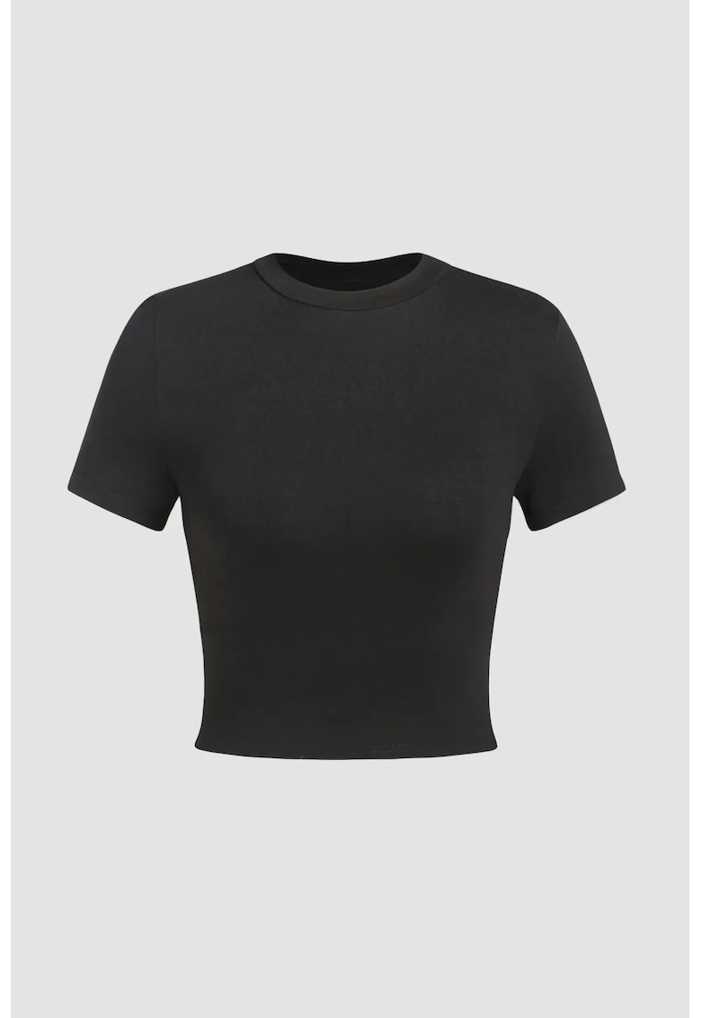 Tricou dama - Slim Fit - poliester/viscoza/elastan - negru