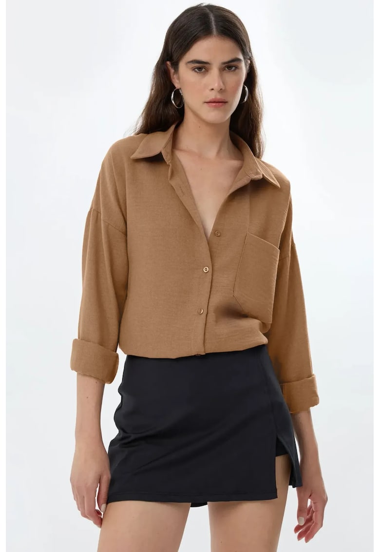 Camasa dama - poliester - regular fit - maro