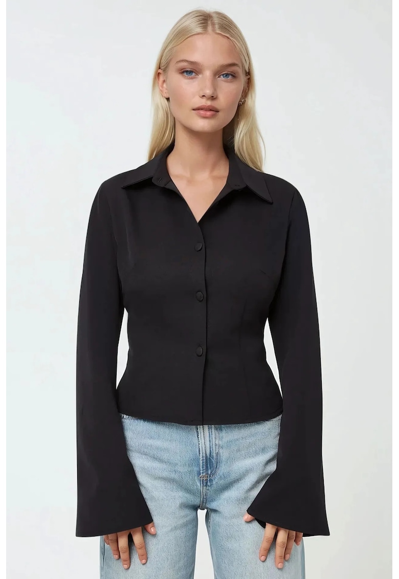 Camasa dama  bumbac - negru