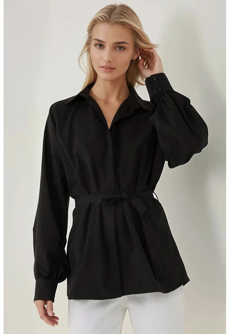 Camasa dama - poliester/in - negru