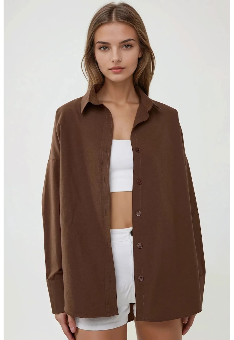 Camasa dama - in - guler clasic - maro