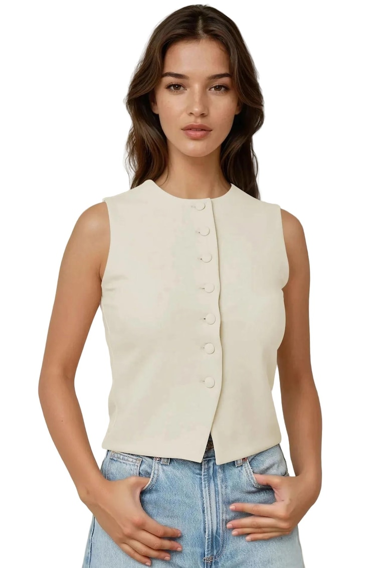 Vesta dama - bej - bumbac