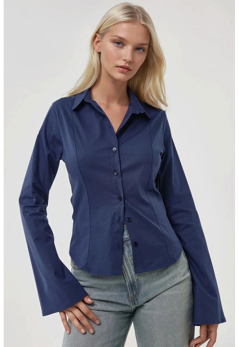 Camasa dama - textil - albastru